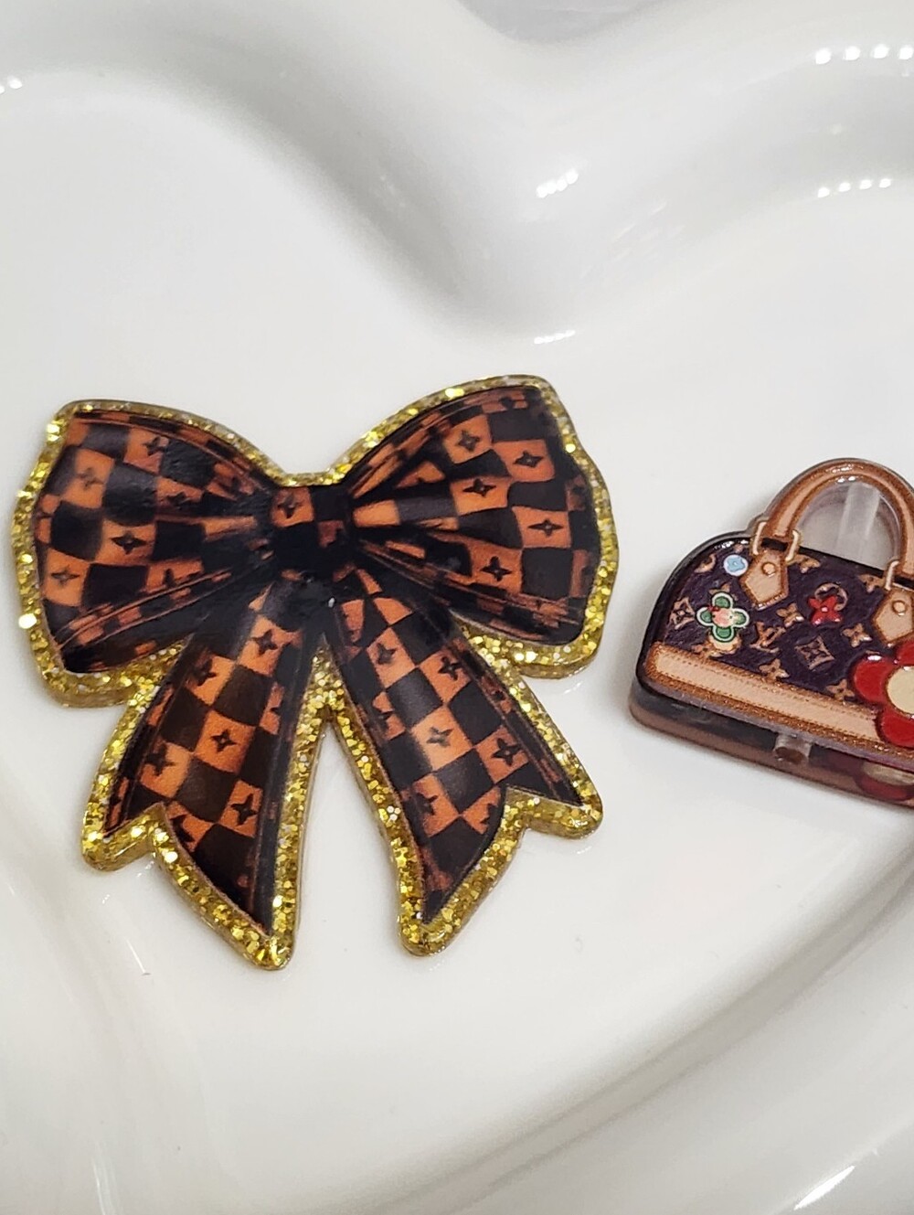 Design Bow Flatback Focal Bead Badge Keychain Beaded Pen Crafts Jewelry Making